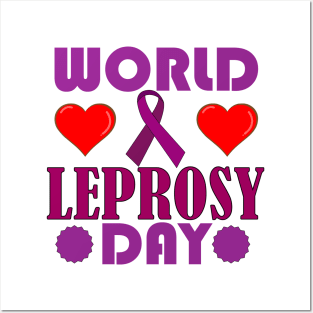 World Leprosy Day Symbolic Typography Posters and Art